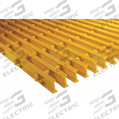 FIBERGRATE Fiberglass Pultruded Grating: Structural Grating, 4 ft x 8 ft Nominal Size (WxL) - Flame-Resistant Structural Grating