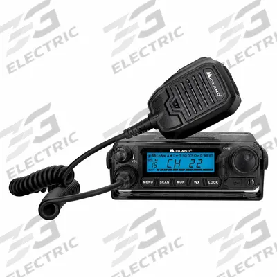 MIDLAND Vehicle-Mounted Two-Way Radio: GMRS, Analog, 50 W, 15 Channels, Alphanumeric - GMRS Personal Radios