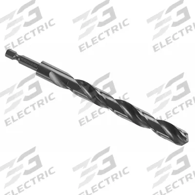 BOSCH Hex Shank Drill Bit: 1/2", 135° Split Point, Black Oxide HSS - Bosch Impact Tough Drill Bits