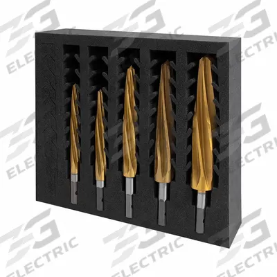HOLEMAKER TECHNOLOGY Chucking Reamer Set: 5 Pc, 9/16 in to 1 1/16 in Dia - VersaDrive Hex-Shank Bridge Reamer Sets