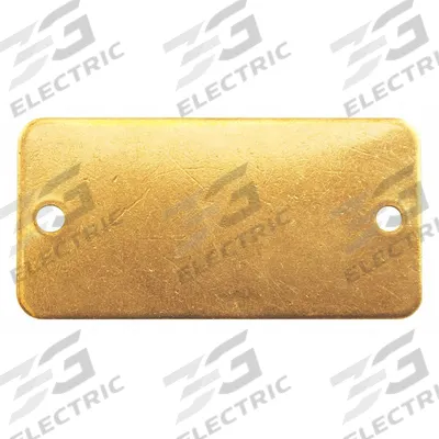 APPROVED VENDOR Blank Tag: Brass, Yellow, 0.04 in Thick, Rectangle, 3 in x 1 in - General Purpose Blank Valve Tags