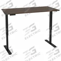 BESTAR Electric Sit-Stand Desk: Antigua, Particle Board, 59 1/4 in Overall Wd, 29 1/2 in Overall Dp (MPN 65867-52). Key specifications — attr989930: Teal; attr989931: Metal; attr989903: BESTAR; attr989914: Antigua; attr989916: Particle Board.