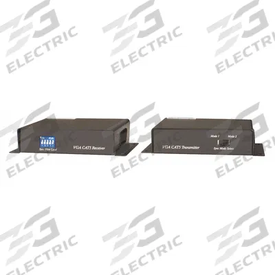 SPECO TECHNOLOGIES VGA Extender: Extend VGA Monitor Over Cat5, 1 Ports, Black, VGA Female - A-V Extenders