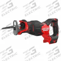 CRAFTSMAN Reciprocating Saw: Tool Only, 1 1/8 in Stroke Lg, 3,200 Max. Strokes per Minute, Straight (MPN CMCS351B). Key specifications — attr1170520: Brushless.