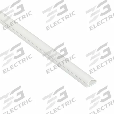 D-LINE Raceway: Micro, 5/8 in Wd, 5/16 in Ht, 79 in Lg, Plastic - Half- & Quarter-Round Cable Concealer Strips