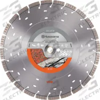 HUSQVARNA Diamond Saw Blade: Granite/Pavers/Reinforced Concrete, 16 in Blade Dia., Wet/Dry, Better (MPN 534972930). Key specifications — attr1097734: Wet/Dry; attr1097738: Flat Saw; attr1097751: HUSQVARNA.