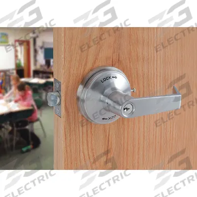 PDQ Door Lockset: Classroom Lever Locksets, Chrome, ADA Compliant