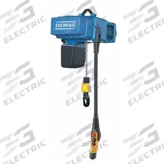 DEMAG Electric Chain Hoist: H4 - Heavy Duty, 480V AC, Hook Mounted - No Trolley, Variable Speeds (MPN DCS Pro 2-250-1/1 H5 VS16-30-480/60). Key specifications — attr918889: DEMAG; attr918909: Chain Container; attr918925: 480V AC; attr922366: 28 in - 30 in.