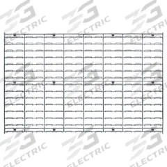 QUANTUM STORAGE SYSTEMS Louvered Panel: 30 in x 48 in x 1 in, 1 Sides, 0 Bins, Chrome (MPN WLP-3048C). Key specifications — attr38851: Chrome; attr38864: Chrome; attr38845: QUANTUM STORAGE SYSTEMS.