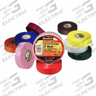 3M Electrical Tape: 1/2 in Wd, 6 5/8 yd Lg, 7 mil Thick, Polyvinyl Chloride Film - General Purpose Electrical Tape