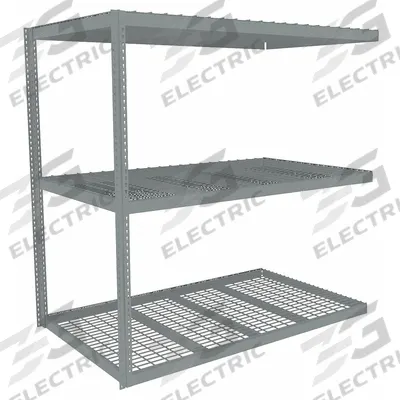TENNSCO Boltless Shelving: Add-On, Heavy-Duty, 84 in x 42 in, 84 in Overall Ht - Heavy-Duty Wire Decking Boltless Shelving