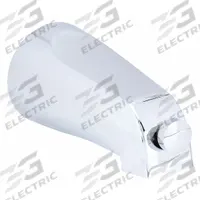 KISSLER Diverter Tub Spout: 1/2 in Connection Size, NPT Connection, 5 1/4 in Spout Reach (MPN 82-0018). Key specifications — Tub Spout Connection Type: NPT; Trim Finish: Chrome; Tub Spout Material: Zinc; Brand: KISSLER.