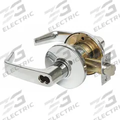 STANLEY SECURITY SOLUTIONS Door Lockset: Office Lever Locksets, Chrome, ADA Compliant, LFIC (MPN 9K37AB15DS3625). Key specifications — attr1024149: Not Ligature-Resistant; attr1011488: STANLEY SECURITY SOLUTIONS; attr1024446: F109; attr1011524: No Message; attr1011506: Contour Angle Return; attr1011485: Yes; attr1059461: Bright Chromium-Plated : Zinc Alloy.