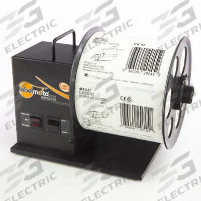START INTERNATIONAL Electric Label Rewinder: 11 in Overall Lg, 10 1/4 in Overall Ht, 12V DC - Electric Label Rewinders