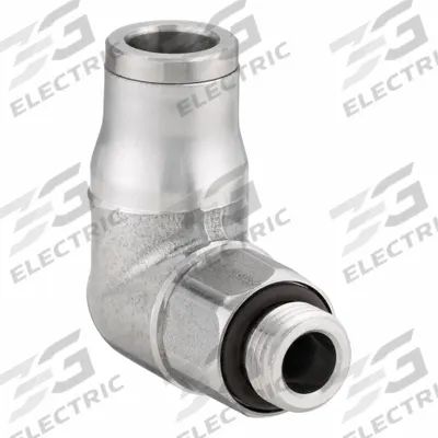 LEGRIS Push-Fit Elbow Fitting: 1/8 mm Pipe x 4 mm OD Size, BSPP x Push-to-Connect - Stainless Steel Tube Fittings