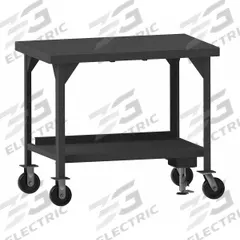 DURHAM MFG Workbench: Fixed Ht, Steel, 72 in x 30 in, 3,600 lb Overall Load Capacity (MPN HDWBMFL-3072-6PH-95). Key specifications — Unit Type: Not Expandable or Modular; Includes: (2) Drawer Mounting Brackets; Assembly: Fully Assembled; Wheel Material: Phenolic; Frame Material Finish: Powder Coated; Mobility: Casters; Height Adjustability: Fixed Height; Frame Construction: Welded Only.