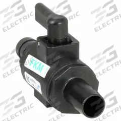 BANJO Manual Two-Way Ball Valve: 1/2 in, Polypropylene, Straight, Barb x Barb, Std Port Ball Port (MPN LVHB050V). Key specifications — Brand: BANJO; Handle Type: Lever; Handle: Lever.