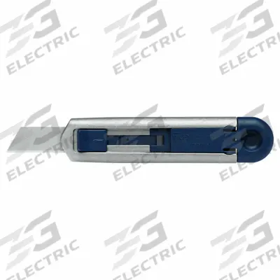 MARTOR Safety Knife: 5 1/2 in Overall Lg, Plain, 1 Segments, Blue/Grey - 18mm Blade Snap-Off Knives