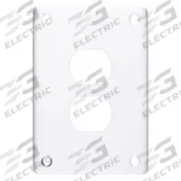 HUBBELL Wall Plate: Duplex Outlet, 1 Gang, White, Std Size (MPN SWP8). Key specifications — Brand: HUBBELL; Material: Steel.
