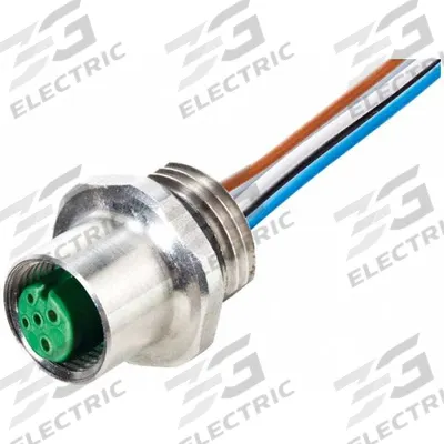 MURRELEKTRONIK Cordset: M12 Female – Front Mounting Receptacle, A, 8 Pins - Food & Beverage M12 Receptacles for Signal & Low-Power Applications
