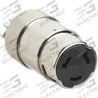 BRYANT Locking Connector: Non-NEMA, Silver, 125/250V AC, 50 A Current Rating, 3 Poles, 4 Wires (MPN 6364CR). Key specifications — Brand: BRYANT.