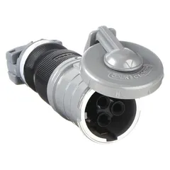 HUBBELL Pin and Sleeve Connector: Gray, 250V DC/600V AC, Three Phase, 60 A, 3 Pole, 4 Wire (MPN HBL460CS1W). Key specifications — Brand: HUBBELL.