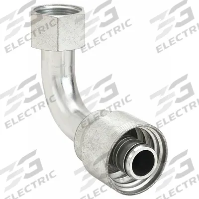 AEROQUIP Hydraulic Crimp Fitting: Steel x Steel, 90° Elbow, -16 For Hose Dash Size - Aeroquip Crimp Hydraulic Hose Fittings with ORS Connection