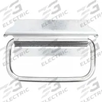 MONROE PMP Folding Pull Handle: Weld-On, Stainless Steel, Silver, 0.25 in (MPN PH-0297). Key specifications — Brand: MONROE PMP; Projection Type: Non-Recessed; Material: Stainless Steel; Finish: Dull; Color: Silver; Folding Type: Folding; Mounting Type: Weld-On; Grip Thickness: 0.25 in.