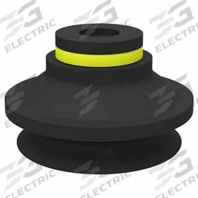 PIAB Vacuum Pad: Plain Pad without Adapter, 16.51 mm Pad Dia, HNBR, Gray, 11.43 mm Pad Ht - Bellows Type Packaging Industry Vacuum Pads