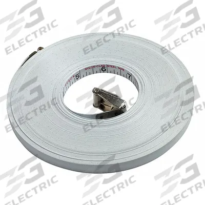 KESON Measuring Tape Blade Refill: NRF-10-100, SAE, 100 ft, Nonmagnetic Single Hook Tip - Replacement Tapes for Open-Reel Long Tape Measures