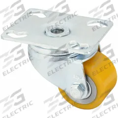 APPROVED VENDOR Plate Caster: Swivel, No Brake, Polyurethane, 2 in Wheel Dia, 1 5/16 in Wheel Wd (MPN LKPA-VSTH 50K). Key specifications — Wheel Bearing Type: Ball; Wheel/Tread Color: Yellow; Brand: APPROVED VENDOR; Caster Type: Swivel.