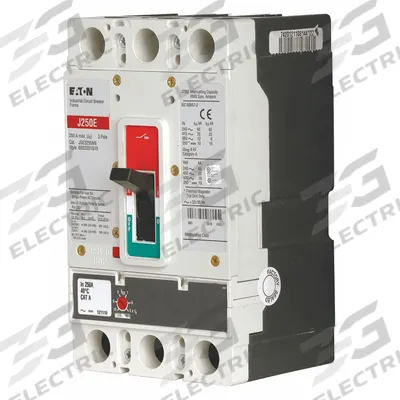 EATON Molded Case Circuit Breaker: 200 A Amps, 25kA at 240V AC, Fixed, ABC, Line/Load Lug - JG-Frame Eaton Molded Case Circuit Breakers