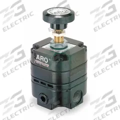ARO Precision Compressed Air Regulator: Zinc Die-Cast, 1/4 in NPT, 14 cfm, 2 psi to 60 psi, Knob (MPN PR4021-200). Key specifications — attr111664: No; attr111627: ARO.