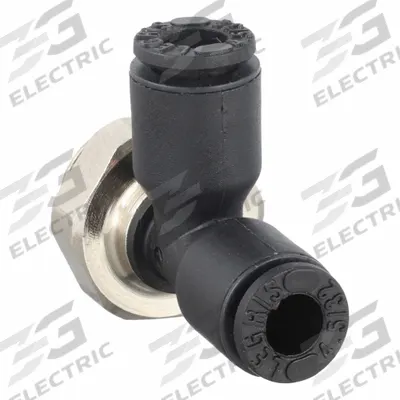 LEGRIS Push-Fit Tee Fitting: 4 mm OD x 4 mm Pipe x 1/8 in Pipe Size, 28 mm Overall Lg - Nylon & Nickel-Plated Brass Tube Fittings