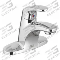 AMERICAN STANDARD Mid Arc Bathroom Faucet: Colony Pro, Metal, Chrome Finish, 0.5 gpm Flow Rate, Arc (MPN 7075056.002). Key specifications — Includes: Drain; Brand: AMERICAN STANDARD; Series: Colony Pro.