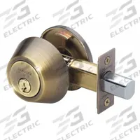 MASTER LOCK Deadbolt Lock: Cylindrical, 1 3/8 in Door Thick - Max, Brass (MPN DS0605KAS). Key specifications — ADA Compliant: No; Brand: MASTER LOCK; Finish: Bright Brass, Clear Coated; Keyway Type: SC1; Ligature Resistance: Not Ligature-Resistant.