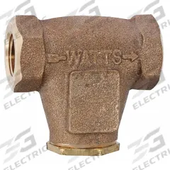 WATTS Inline Strainer: Copper Silicon Alloy, 3/8 in, NPT, Mesh, 0.025 in Screen Size, 2 1/4 in Ht (MPN 3/8 LF27). Key specifications — Screen Material: 304 Stainless Steel; Material: Copper Silicon Alloy; Brand: WATTS; Seal Material: EPDM.