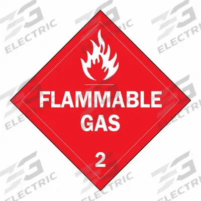 BRADY Container Placard: Flammable Gas, 10 3/4 in x 10 3/4 in, 10 3/4 in Label Ht - Class 2: Gases