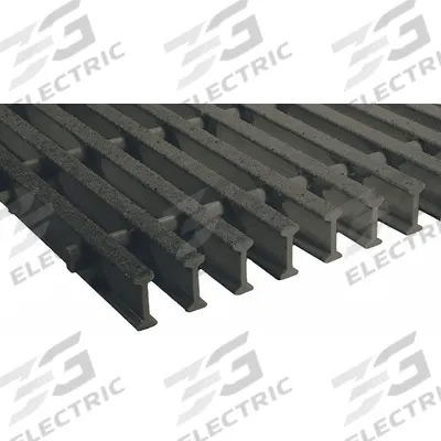 FIBERGRATE Fiberglass Pultruded Grating: Structural Grating, 4 ft x 12 ft Nominal Size (WxL) - Acid-Resistant Industrial Structural Grating