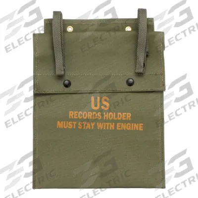 SKILCRAFT Document Holder: Document Holder, Cotton, Olive, 12 in Overall Ht - Vehicle Document Holders