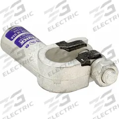 FUSION Battery Terminal: Left Elbow, Crimp, 3/0 ga, Purple Color, Negative, Copper/Tin (MPN 4230N). Key specifications — Contact Material: Tin; Alignment: Left Elbow; Color Code: Purple; Connection Type: Crimp; Gauge: 3/0 ga; Polarity: Negative; Brand: FUSION.