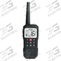 UNIDEN Handheld Two Way Radios: VHF, Analog, 5 W, 102 Channels, Alphanumeric, IPX8, Black, 10 hr (MPN Atlantis 155). Key specifications — Radio Application: Marine; Product Type: Handheld Two Way Radios; Features: Lightweight Design; Bluetooth: No; Subscription Type: 3 Year; IP Rating: IPX8; Manufacturer Part Number: Atlantis 155; Brand: UNIDEN.