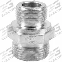 ERMETO Compression Fitting Adapter: 10 mm OD Size, G 3/8 A x G 3/8 A Thread Size, 31 mm Overall Lg (MPN GE10SRCFX). Key specifications — Brand: ERMETO; Series: Ermeto DIN.