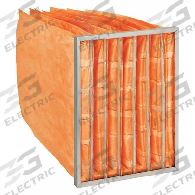 GRAINGER Pocket Air Filter: 24 in x 20 in x 29 in, MERV 11, Orange, Fiberglass - MERV 11 Pocket Air Filters
