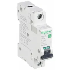 SCHNEIDER IEC Supplementary Protector: 0.5 A Amps, 60V DC, 14kA at 120/240V AC, Screw Clamp, C60SP (MPN M9F22170). Key specifications — Brand: SCHNEIDER; Terminal Connection: Screw Clamp; DC Voltage Rating: 60V DC; Max. AIR Rating: 14kA at 120/240V AC; Series: C60SP; AC Voltage Rating: 240/415V AC; Curve Type: C.