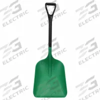 VIKAN Industrial Shovel: Square Point, 1 Ribs, Plastic, #4 Blade Size, 13 13/16 in Blade Wd, D-Grip (MPN 6900SS). Key specifications — attr979006: Plastic; attr979016: Scoop Shovel; attr987921: #4; attr979009: VIKAN; attr979010: Black.