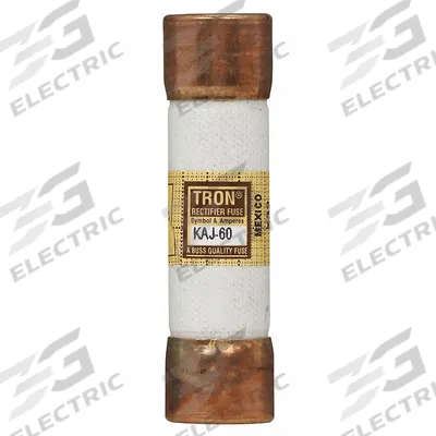 BUSSMANN Semiconductor Fuse: Tron KAJ Series, Fast-Acting, 60 A, 600 V AC - Fast-Acting Cylindrical Fuses