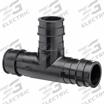 ZURN Barbed Tee: 2 in ID x 2 in ID x 2 in ID Size, Barbed x Barbed x Barbed - Expansion Polymer Barbed Tube Fittings