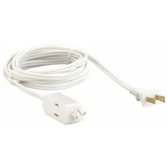 APPROVED VENDOR Extension Cord: Indoor Use, 9 ft Lg, 3 Outlets, 1-15P, 16/2, SPT-2, White, Block (MPN 1FD69). Key specifications — Brand: APPROVED VENDOR; Temperature Rating: 32° to 140°F; NEMA Plug Configuration: 1-15P.