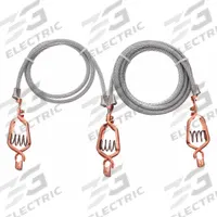 APPROVED VENDOR Dual Bonding and Grounding Wiring Set: (3) Alligator Clips, 2 ft/5 ft, PVC, Clear (MPN 8ADP7). Key specifications — Conductor Material: Carbon Steel; Connector Types: (3) Alligator Clips; Clamp Opening Span: Alligator Clip 5/8 in; Brand: APPROVED VENDOR; Wire Length: 5 ft; Manufacturer Part Number: 8ADP7.